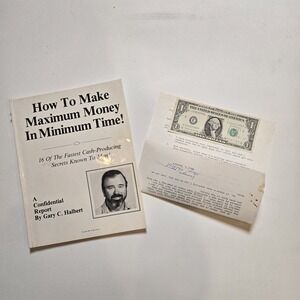 How To Make Maximum Money In Minimum Time Gary Halbert Original SalesLetter 1990